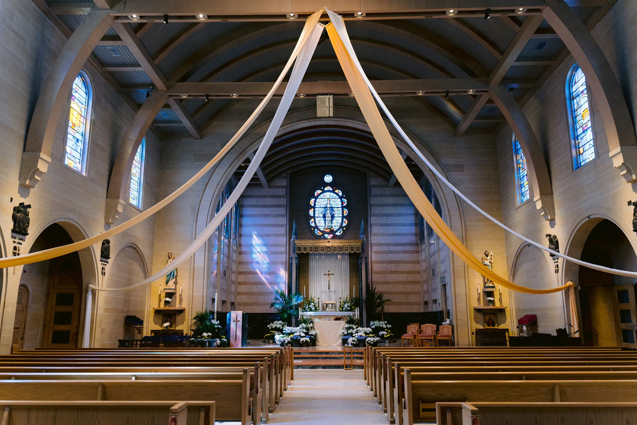 St. Mary Catholic Church Royal Oak Speaker in Rafters Shot from Back of the Church 2 St. Mary Catholic Church Royal Oak Speaker in Rafters Shot from Back of the Church 2